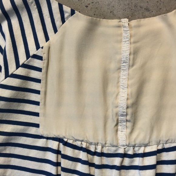 Rochas PS/12 Blue and Ivory Striped Short-Sleeve Shift Dress - Picture 5 of 8